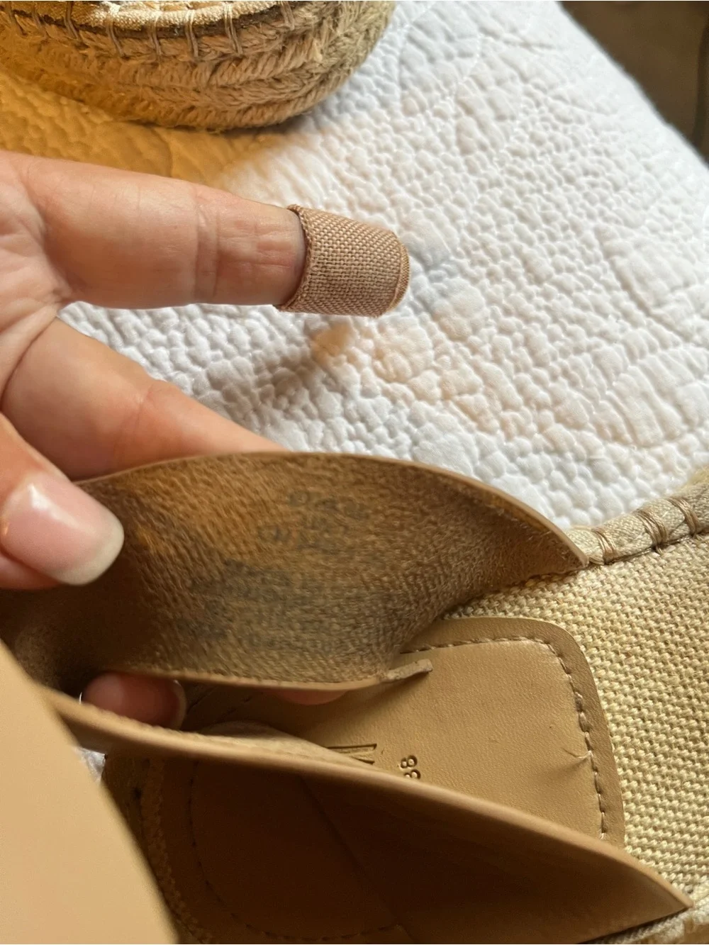 H&M Tan Espadrille Platform Sandals
